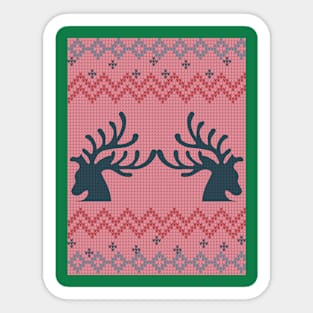 Pink Ugly Christmas Sweater Sticker